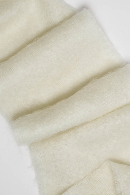 Écharpe laine mohair et soie homme unie