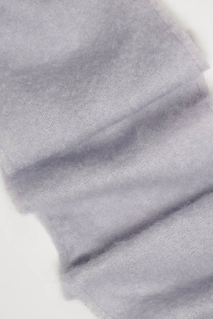 Écharpe laine mohair et soie homme unie