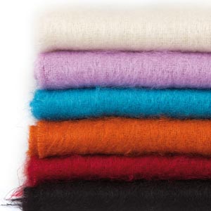 Écharpe laine mohair et soie homme unie