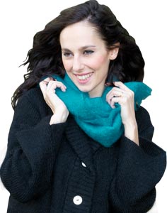 Écharpe laine mohair et soie femme unie