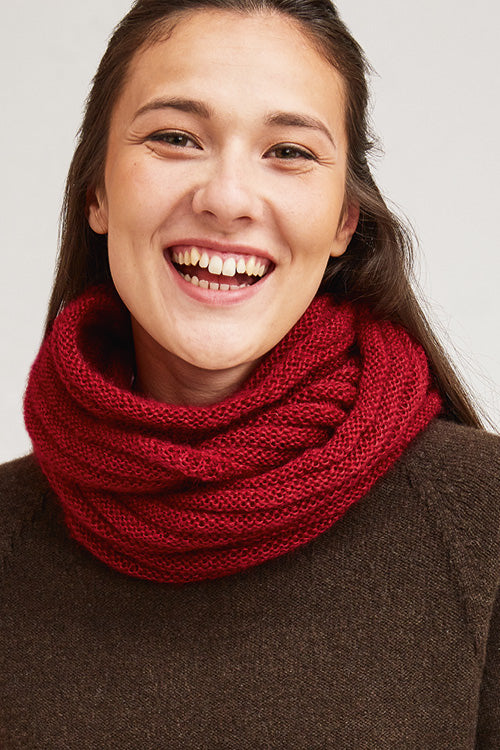 Snood laine mohair et soie pour femme
