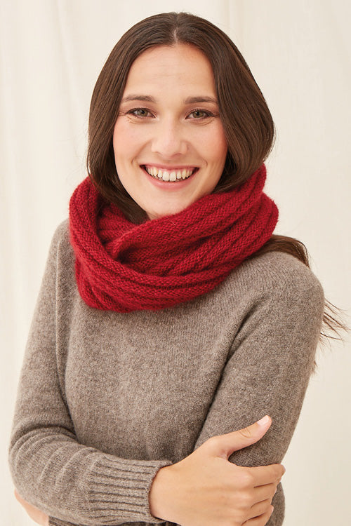 Snood laine mohair et soie pour femme