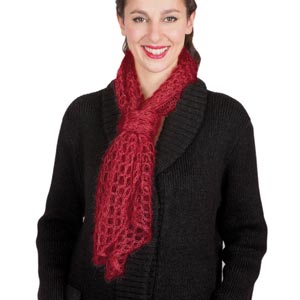 Tour de cou duvet de mohair et soie pour femme
