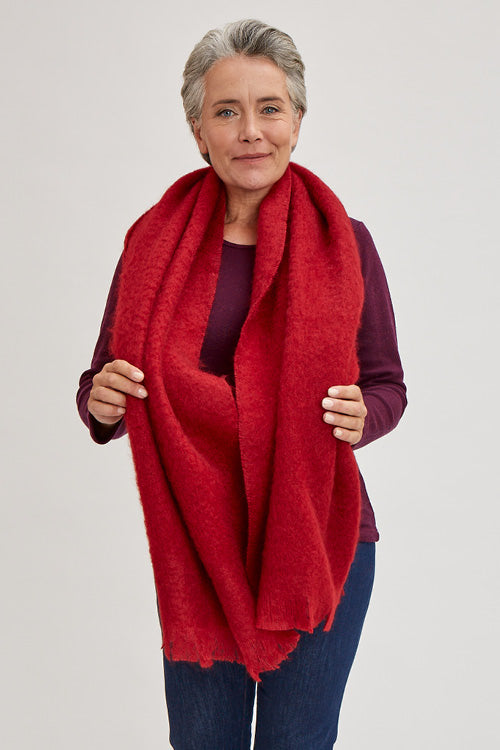 Étole laine mohair et soie pour femme