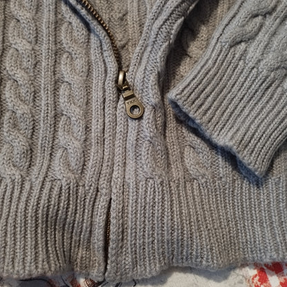 Blouson laine zippé long