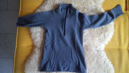 T-shirt laine mérinos col zippé pour femme