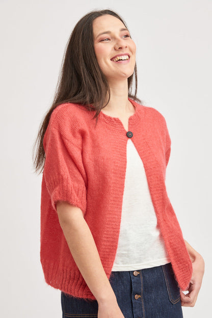 Gilet en laine mohair et soie