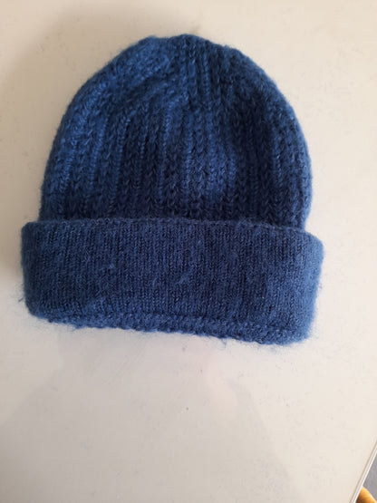 Bonnet laine à revers pour femme