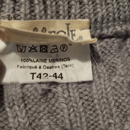 Blouson laine zippé long