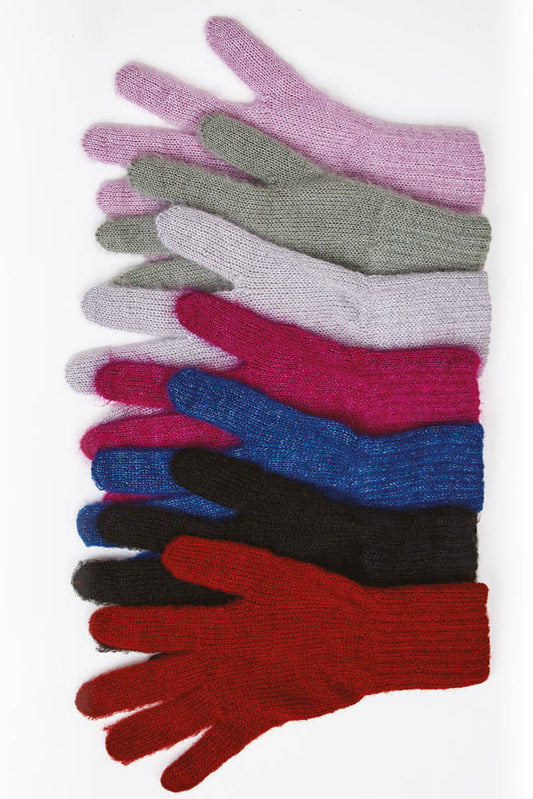 Gants laine mohair et soie pour femme