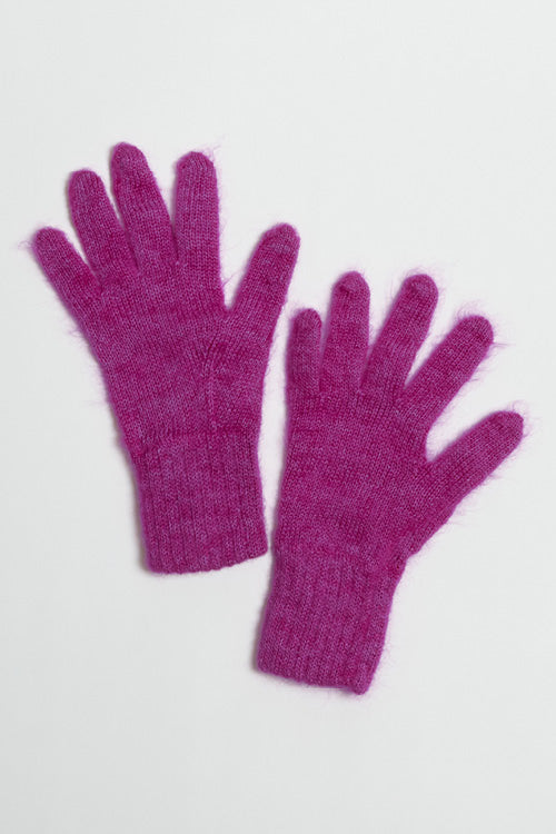 Gants laine mohair et soie pour femme