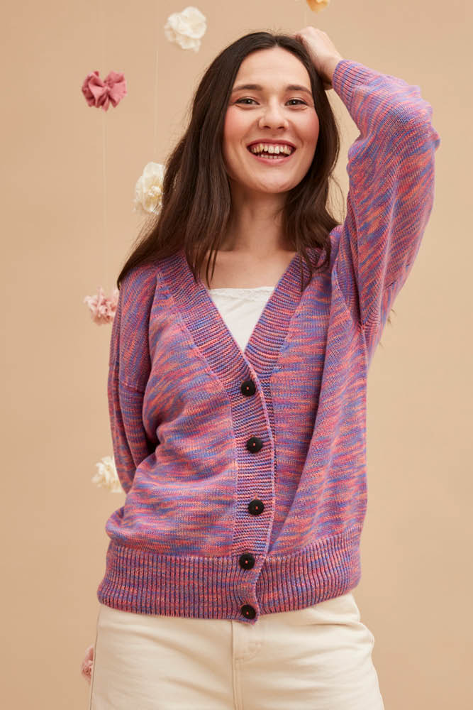 Gilet en coton bio imprimé pour femme
