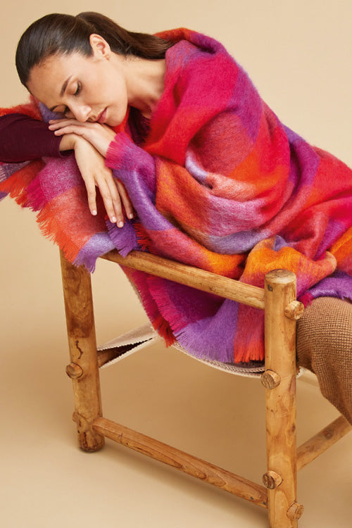 Grand plaid laine mohair écossais