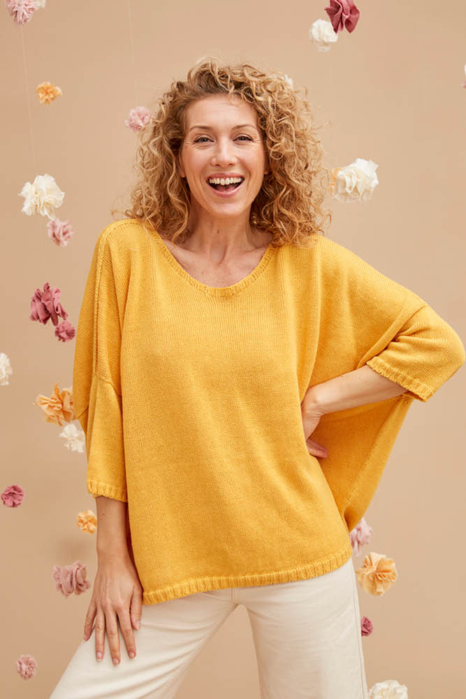 Haut ample en lin et coton bio/seacell pour femme