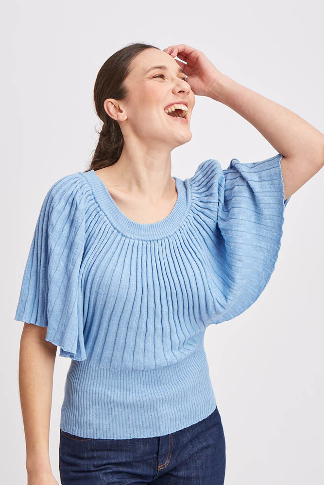 Pull en lin coton bio et seacell ombrelle