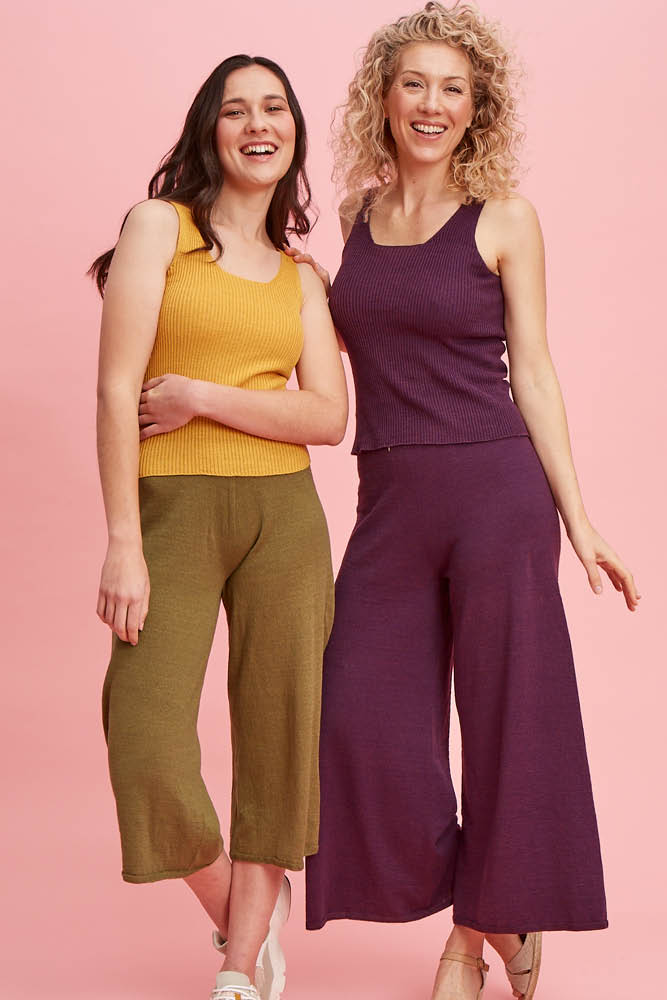 Pantalon ample en lin et coton bio/seacell
