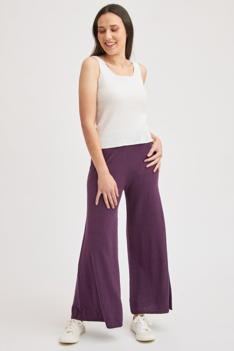 Pantalon ample en lin et coton bio/seacell