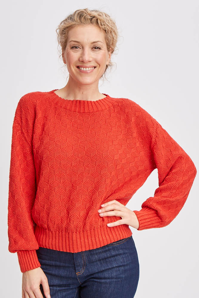 Pull manches longues lin et coton bio/seacell pour femme