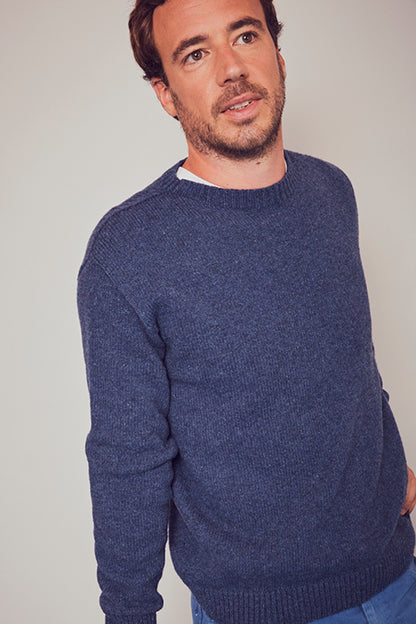 Pull col rond laine recyclée Mael