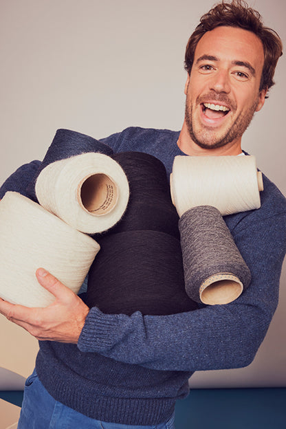 Pull col rond laine recyclée Mael