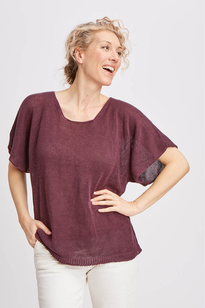 Pull tunique en lin