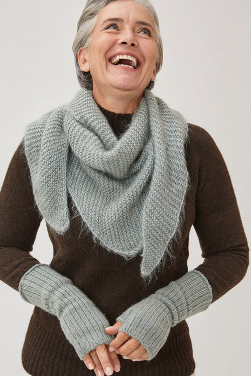 Mitaines laine mohair sans doigts