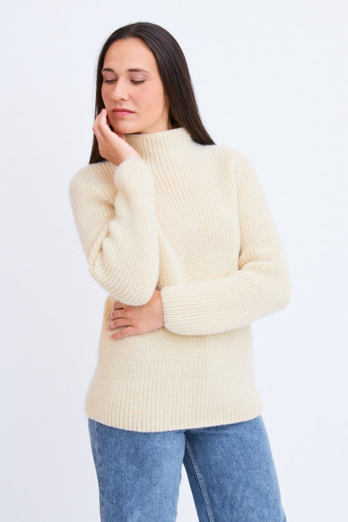 Pull en laine alpaga et mérinos pour femme