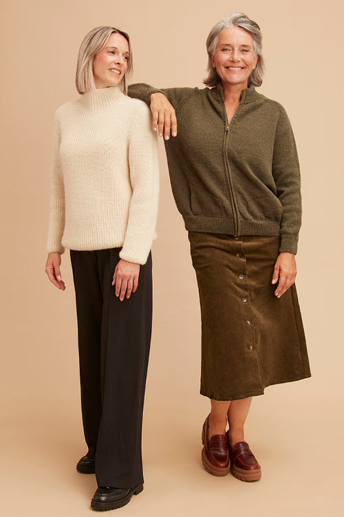 Pull en laine alpaga et mérinos pour femme