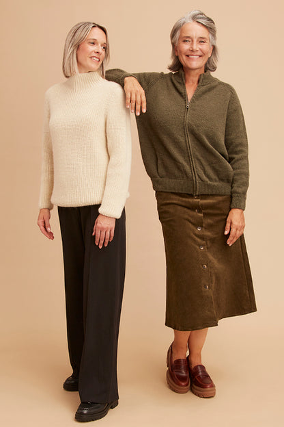 Pull en laine alpaga et mérinos pour femme