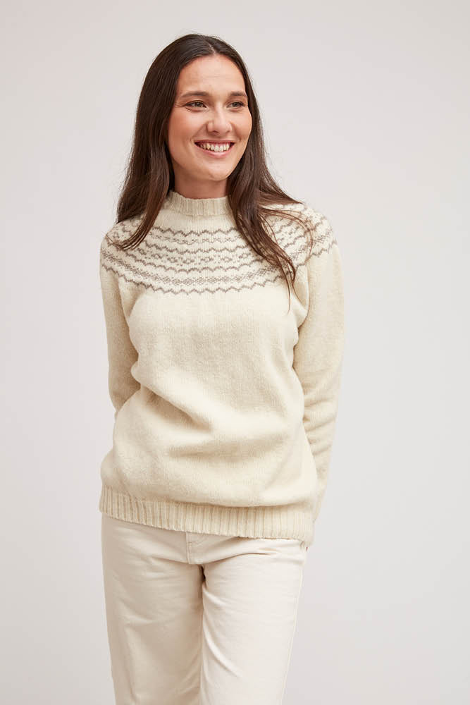 Pull en laine jacquard femme