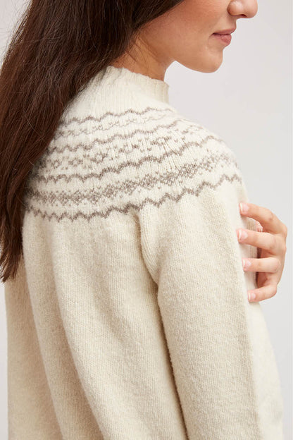 Pull en laine jacquard femme