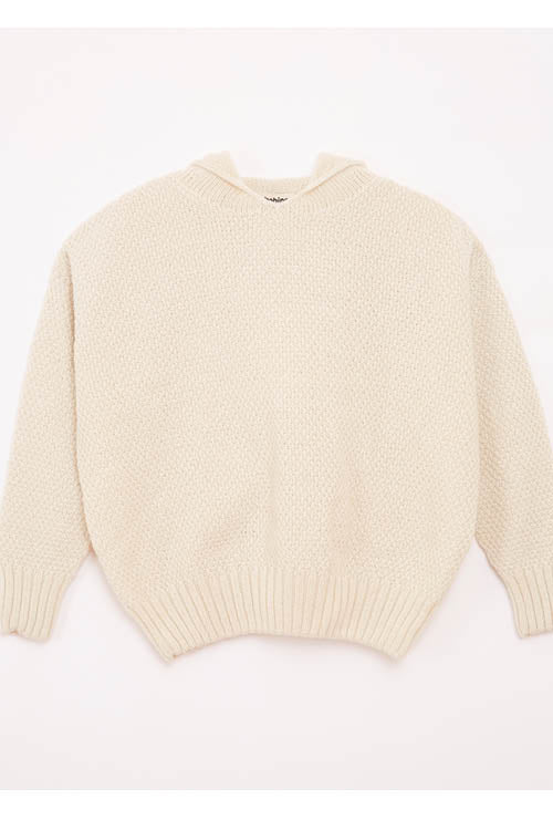 Pull à capuche laine recyclée Louise