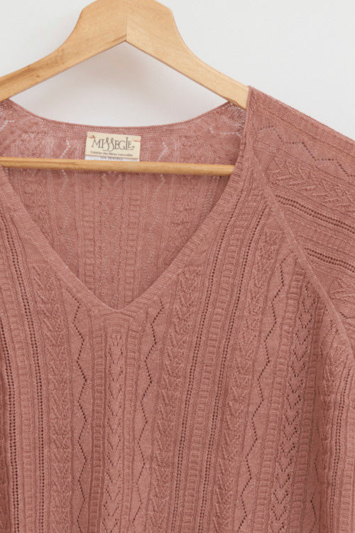 Pull en lin et coton bio/seacell