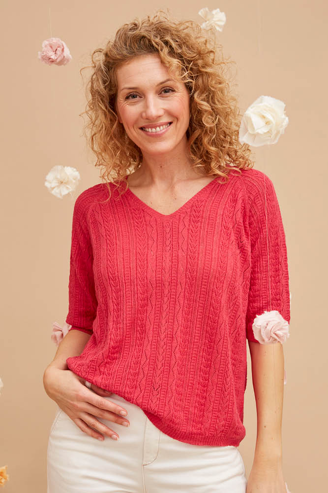 Pull en lin et coton bio/seacell