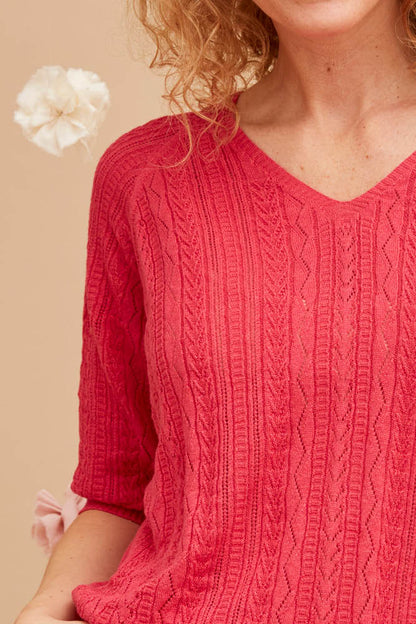 Pull en lin et coton bio/seacell
