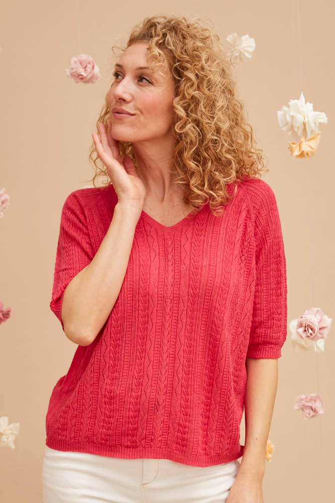 Pull en lin et coton bio/seacell