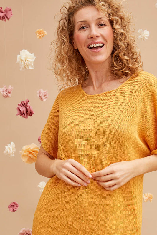 Pull tunique en lin