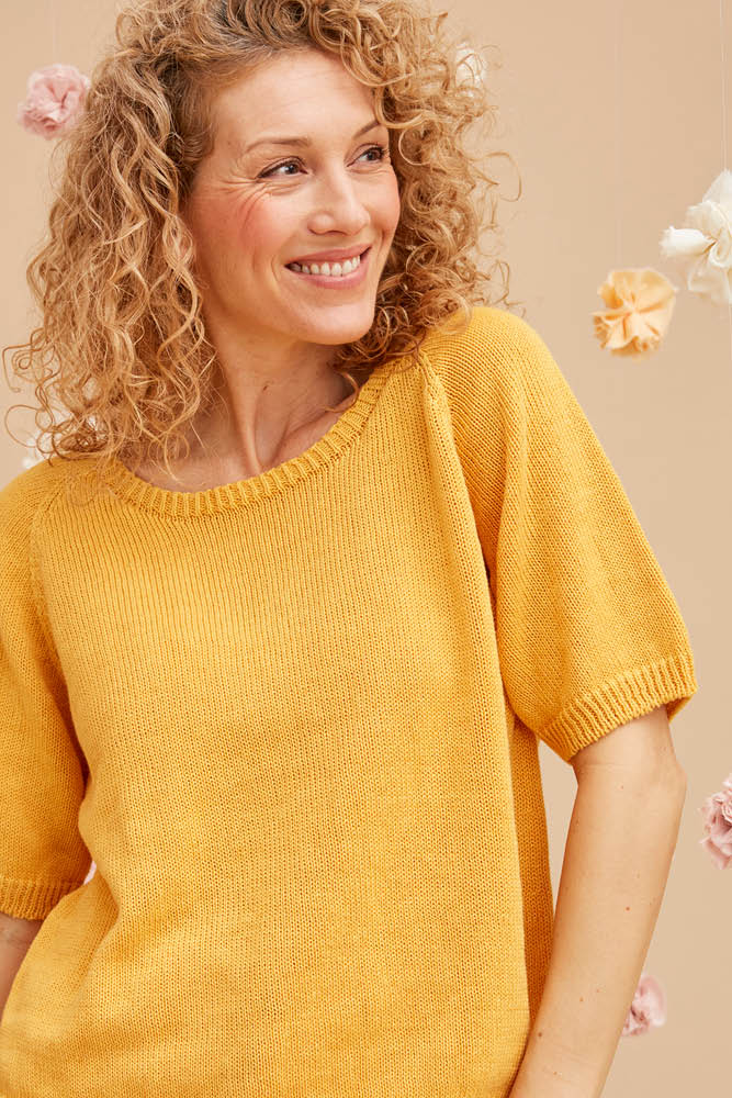 Pull manches 3/4 lin et coton bio/seacell pour femme