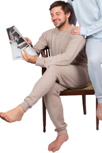 Pyjama laine mérinos homme