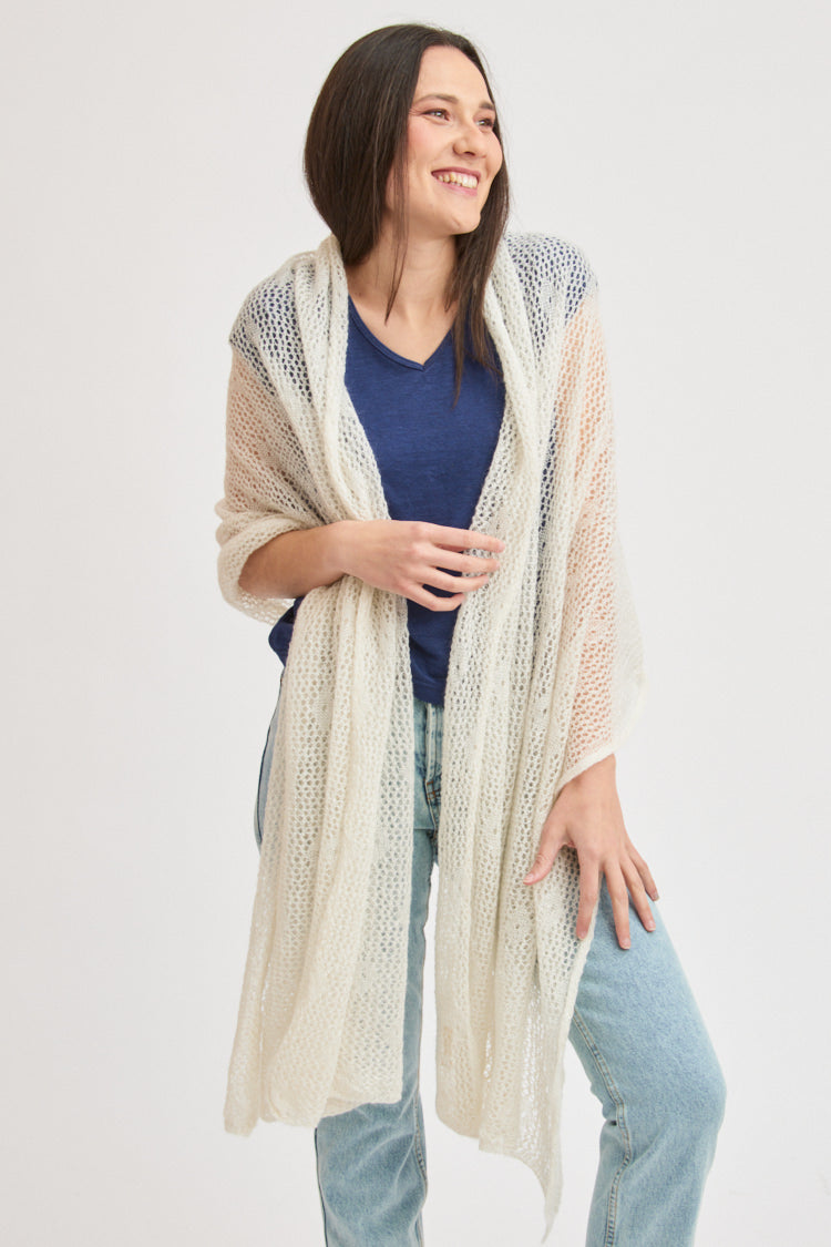 Étole séduction laine mohair et soie pour femme