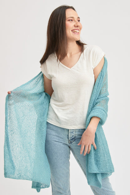 Étole séduction laine mohair et soie pour femme