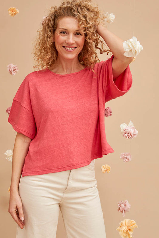 Tunique courte en lin pour femme