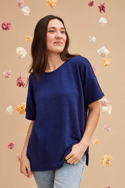 Tunique longue en lin pour femme